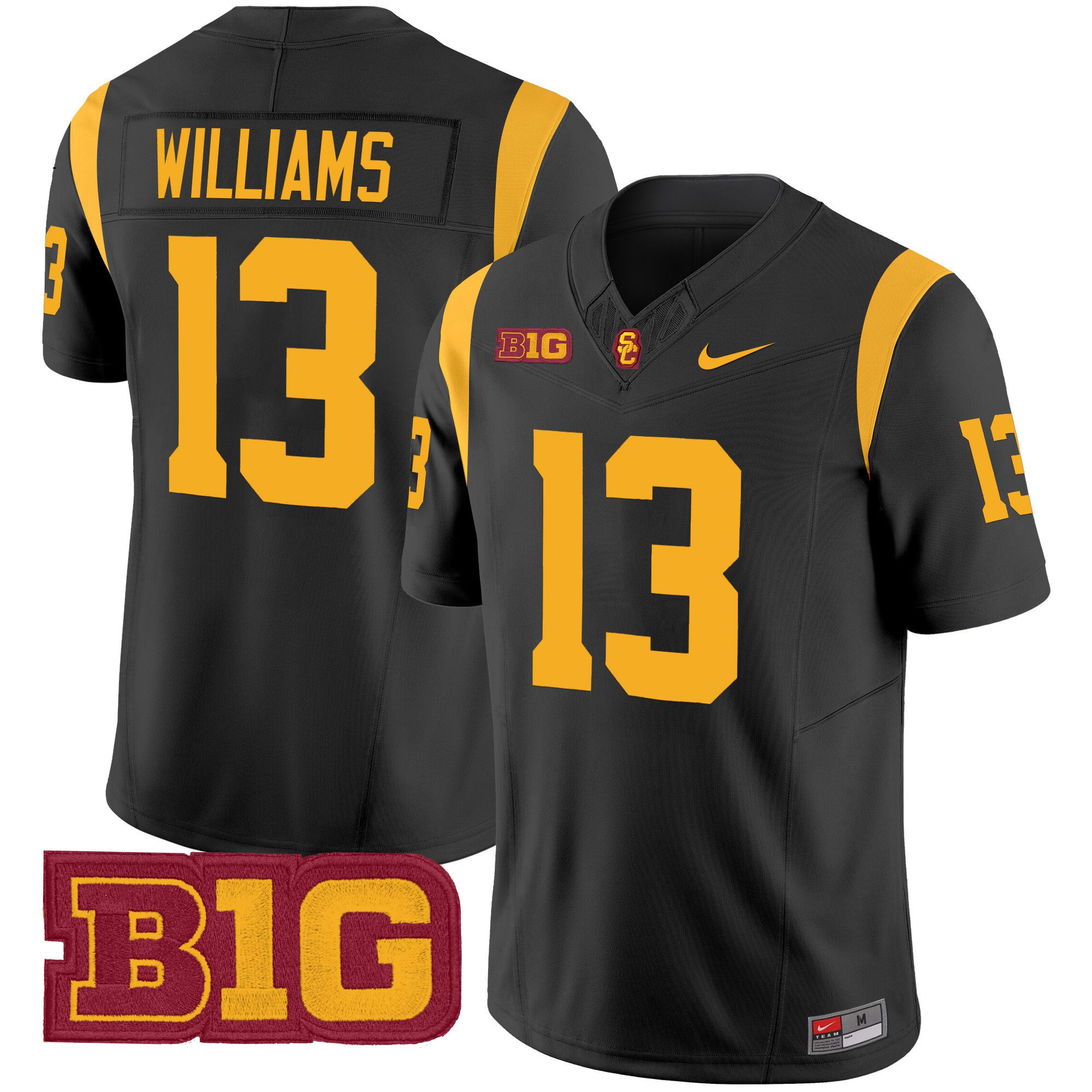 Men USC Trojans #13 Williams Black Nike 2024 Vapor Limited NCAA Jersey style 1